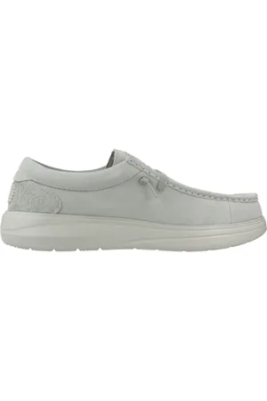 Hey dude Sko, Herre, Blå, 43 EU, Suede, Suede Snøresko