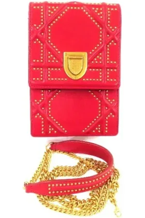 Dior Pre-owned, Dame, Lyserød, ONE SIZE, Uld, Pre-owned Laeder dior-tasker