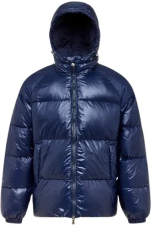 PYRENEX Jakke, Herre, Blå, S, Uld, Blank Hættedunjakke
