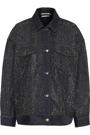 Gestuz Jakke, Dame, Blå, XS, Denim, Oversize Denim Jakke med Similisten