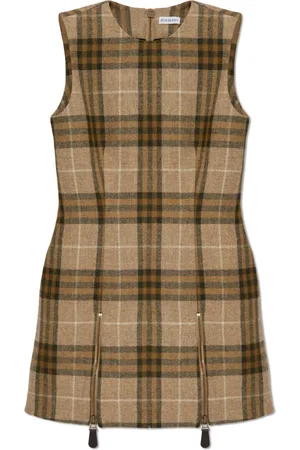 Burberry Kjole, Dame, , M, Uld, Uldkjole med ternet mønster