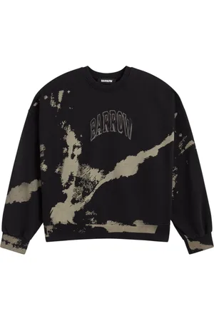 BARROW Sweathshirts & Hoodies, Herre, Sort, XS, Bomuld, Abstrakt Logo Oversized Unisex Sweatshirt