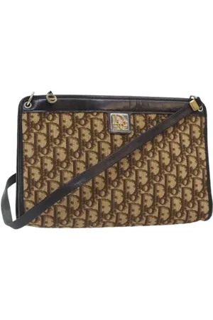 Dior Pre-owned, Dame, Brun, ONE SIZE, Uld, Pre-owned Canvas dior-tasker
