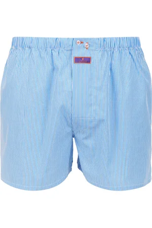 Gallo Undertøj, Herre, Flerfarvet, L, Bomuld, Mænds klassiske lyseblå bomuld boxershorts