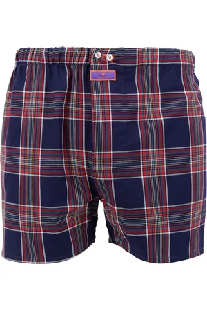 Gallo Undertøj, Herre, Flerfarvet, L, Bomuld, Mænds klassiske blå bomuld boxershorts