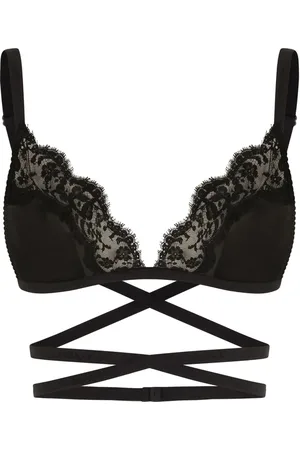 Dolce & Gabbana Top, Dame, Sort, XL, Trekantet Blonde Bh Top