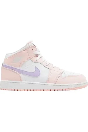 Jordan Sko, Dame, Lyserød, 38 EU, Læder, Wash Mid Sneakers