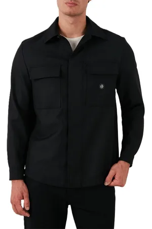HUGO BOSS Jakke, Herre, Sort, L, Polyester, Sort Logo Jakke - Carper