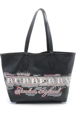 Burberry Pre-owned, Dame, Flerfarvet, ONE SIZE, Uld, Pre-owned Canvas skuldertasker