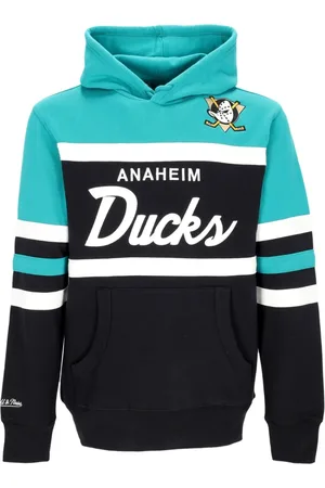 Mitchell & Ness Sweathshirts & Hoodies, Herre, Sort, S, Bomuld, Anaheim Ducks Head Coach Hoodie