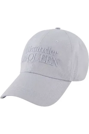 Alexander McQueen Tilbehør, Dame, Grå, ONE SIZE, Bomuld, Bomuld hatte