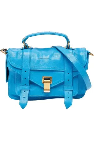 Proenza Schouler Pre-owned, Dame, Blå, ONE SIZE, Tyl, Pre-owned Laeder hndtasker