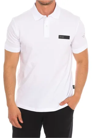 Philipp Plein Top, Herre, Hvid, S, Bomuld, Kortærmet poloshirt