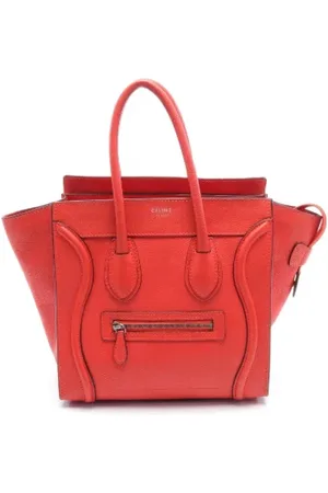 Céline Pre-owned, Dame, Rød, ONE SIZE, Uld, Pre-owned Laeder celine-tasker
