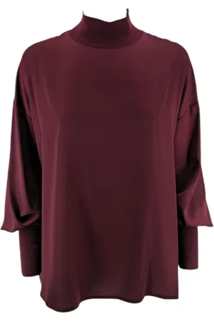 D.EXTERIOR Bluser & Skjorter, Dame, Rød, S, Satin, Bordeaux Satin Dame Skjorte
