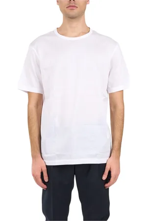 Paolo Pecora Top, Herre, Hvid, 2XL, Bomuld, Merceriseret bomulds T-shirt med rund hals