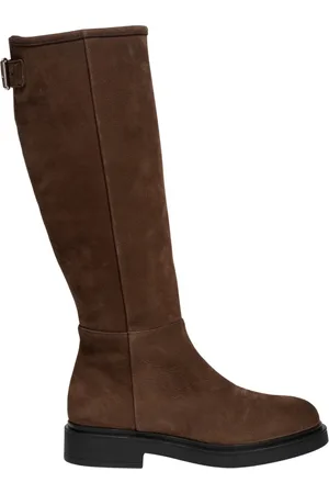 Elia Maurizi Sko, Dame, Brun, 39 EU, Uld, Brun Nubuck Under-Knæ Støvle