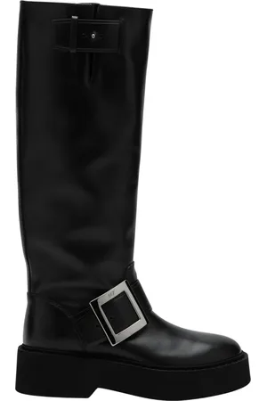 Roger Vivier Sko, Dame, Sort, 37 EU, Høje Rangers Støvler