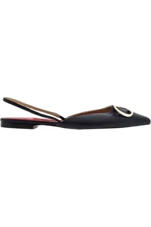 Carolina Herrera Sko, Dame, Sort, 37 EU, Læder, Flade Læder Insignia Sko