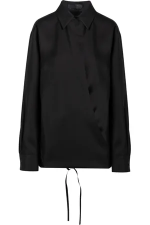 VALENTINO GARAVANI Bluser & Skjorter, Dame, Sort, S, Uld, Langærmet skjorte