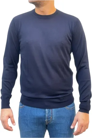 L.B.M. 1911 Sweathshirts & Hoodies, Herre, Blå, L, Uld, Stilfuld Skjorte til Mænd