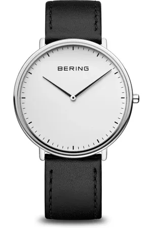 Bering Tilbehør, Herre, Grå, ONE SIZE, Uld, Unisex Ur Ultra Slim 39 mm Rem Kalveskind 15739-404