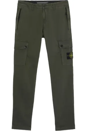 Stone Island Bukser, Herre, Grøn, W34, Bomuld, Grøn Slim Fit Cargo Bukser