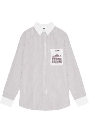 Opéra Sport Bluser & Skjorter, Dame, Hvid, S, Bomuld, Bomuld Unisex Skjorte Parisisk Stil