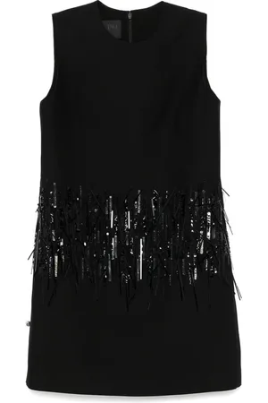VALENTINO GARAVANI Kjole, Dame, Sort, XS, Uld, Elegant sort kjole med unikt design