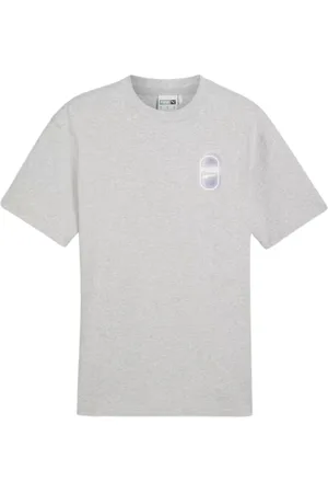 PUMA Top, Herre, Grå, M, Grafisk Tee Skjorte Kollektion