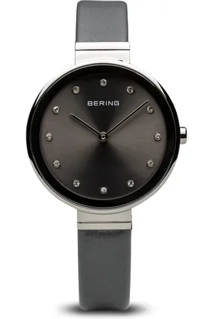 Bering Tilbehør, Dame, Sort, ONE SIZE, Læder, Dameur Classic 34 mm Læderrem 12034-609