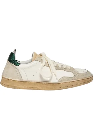 Elia Maurizi Sko, Dame, Flerfarvet, 42 EU, Læder, Vintage Ruskind Sneaker med Metallic Detaljer
