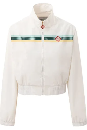 Casablanca Jakke, Dame, Hvid, M, Uld, Hvid jakke med logo patch