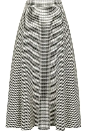 Dolce & Gabbana Nederdel, Dame, , S, Elegant Sort Nederdel med Blonde Detaljer