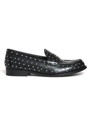 Tory Burch Sko, Dame, Sort, 38 1/2 EU, Læder, Sort Stud Loafer, Klassisk Stil
