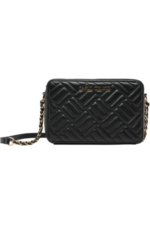Carlo Colucci Taske, Dame, Sort, ONE SIZE, Uld, Quiltet Kamerataske