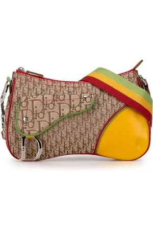 Dior Pre-owned, Dame, Flerfarvet, ONE SIZE, Uld, Pre-owned Canvas skuldertasker