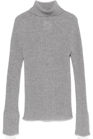Pinko Strik, Dame, Grå, L, Uld, Dame Sweater Kollektion