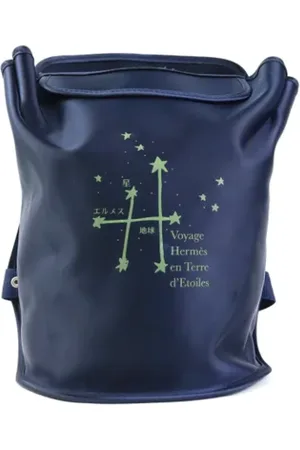 Hermès Pre-owned, Dame, Blå, ONE SIZE, Tyl, Pre-owned Stof rygsaekke