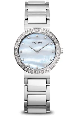 Bering Tilbehør, Dame, Grå, ONE SIZE, Uld, Dameur Keramik 29 mm Armbånd Rustfrit Stål, Keramik 10729-704