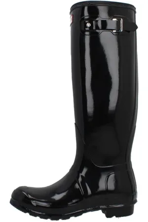 Hunter Sko, Dame, Sort, 36 EU, Uld, Glossy Rain Støvler