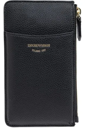 Emporio Armani Tilbehør, Dame, Sort, ONE SIZE, Uld, Kortholder Pung