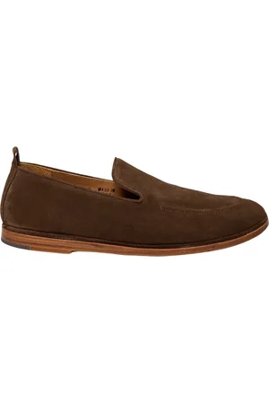 Elia Maurizi Sko, Herre, Brun, 45 EU, Suede, Blank Tobak Suede Loafer Letvægtsstruktur