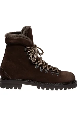 Elia Maurizi Sko, Dame, Brun, 41 EU, Uld, Mørkebrun Shearling Vandrestøvle