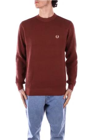 Fred Perry Strik, Herre, Brun, S, Bomuld, Logo Front Sweaters