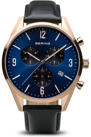Bering Tilbehør, Herre, Blå, ONE SIZE, Læder, Herreur Classic 42 mm Læderrem 10542-567