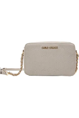 Carlo Colucci Taske, Dame, Grå, ONE SIZE, Uld, Præget Logo Kamerataske Doliana