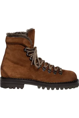 Elia Maurizi Sko, Dame, Brun, 38 EU, Uld, Shearling Vandrestøvle Tobak Brun