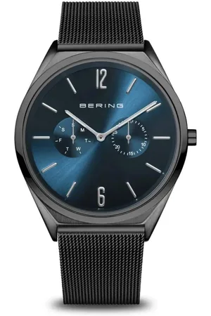 Bering Tilbehør, unisex, Sort, ONE SIZE, Uld, Unisex Ur Ultra Slim 40 mm 3 ATM Safirglas Slim Design Milanese Armbånd 17140-227