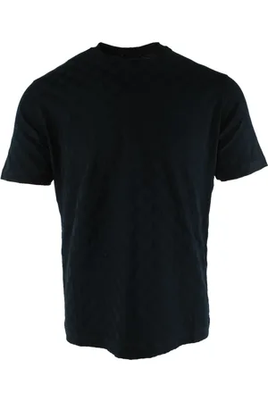 Emporio Armani Top, Herre, Blå, M, Bomuld, Marineblå Bomuld T-shirt til Mænd